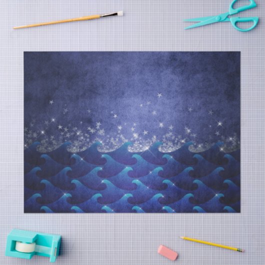 Starry Ocean Night Decouver Seidenpapier (Basteln)