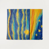 Starry Ocean Night Sky Wandteppich (Vorderseite (Horizontal))