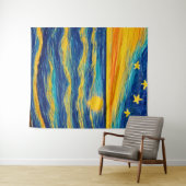 Starry Ocean Night Sky Wandteppich (Beispiel (Horizontal))