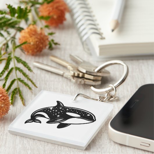 Starry Orca Schlüsselanhänger (Vorderseite rechts)