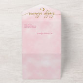 Starry Over the Moon Pink Gold Baby Girl Dusche All In One Einladung (Außenbereich)