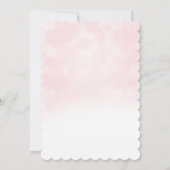 Starry Over the Moon Pink Gold Baby Girl Dusche Einladung (Rückseite)