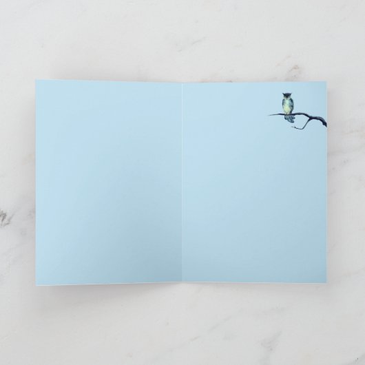 Starry Owl Blank Folded Greeting Card Karte (Innenseite)