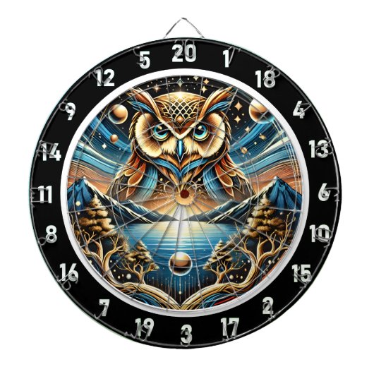 Starry Owl Haven Design Dartscheibe (vorne)