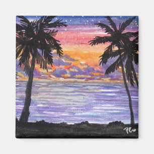 Starry Palm Beach Magnet