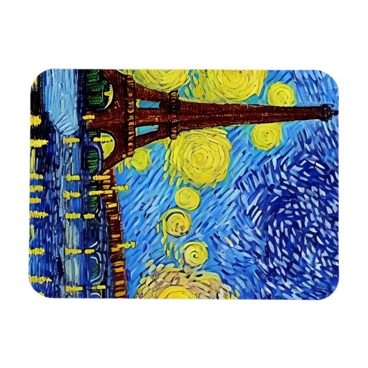 Starry Paris Night Magnet (Horizontal)