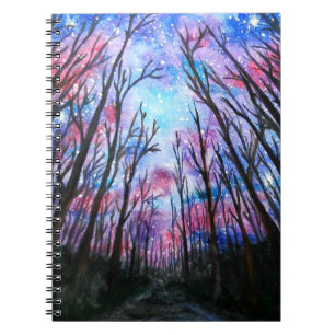 Starry Park Sky Night Notebook - Watercolor Notizblock