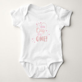 Starry Pink Dream Big Little One Heart Baby Girl Baby Strampler