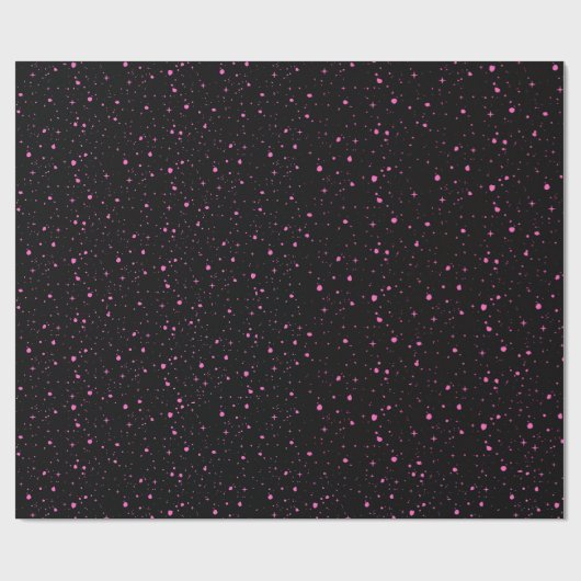 Starry Pink Night Geschenkpapier (Flach)