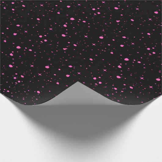 Starry Pink Night Geschenkpapier (Ecke)