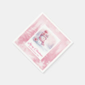 Starry Pinkmas Christmas Scene Napkins Kids Holida Serviette (Ecke)