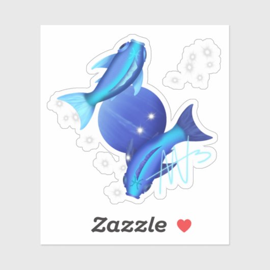 Starry Pisces Neptune Zodiac Aufkleber (Blatt)