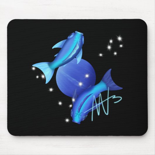 Starry Pisces Neptune Zodiac Mousepad (Vorne)