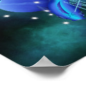 Starry Pisces Neptune Zodiac Poster (Ecke)