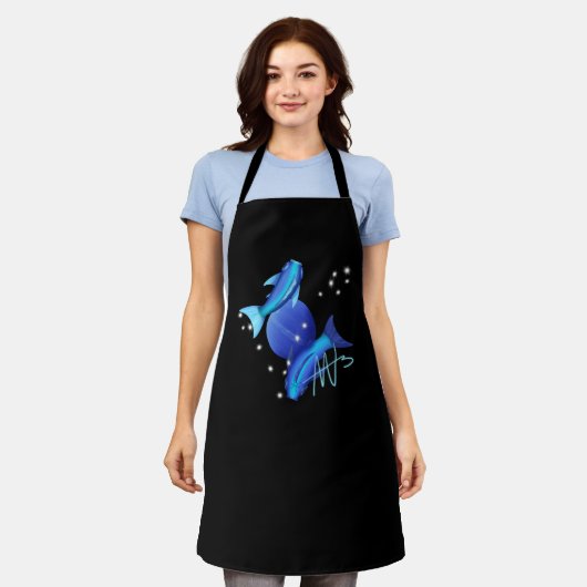 Starry Pisces Neptune Zodiac Schürze (Getragen)