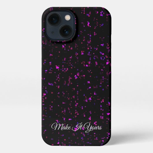 Starry Pixel Phone Case - Individuelle Name Editio iPhone Hülle (Rückseite)