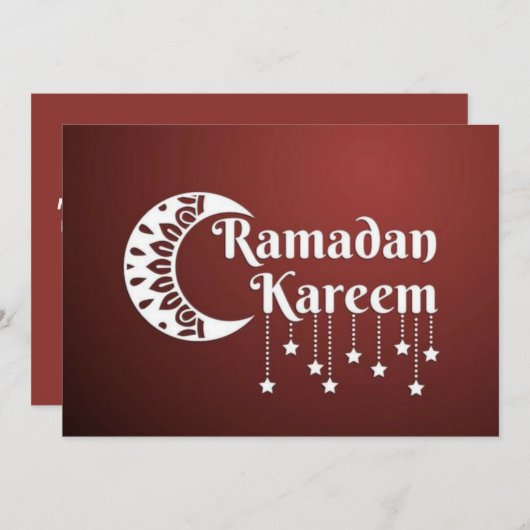 Starry Ramadan Kareem Feiertagskarte (Vorne/Hinten)