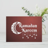 Starry Ramadan Kareem Feiertagskarte (Stehend Vorderseite)