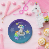 Starry Regenbogenunicorn-kundengerechter Pappteller (Party)