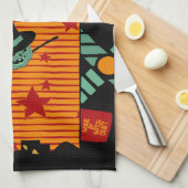 Starry Ride with Green Jack Tea Towel Geschirrtuch (Viertel Falte)