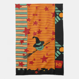 Starry Ride with Green Jack Tea Towel Geschirrtuch