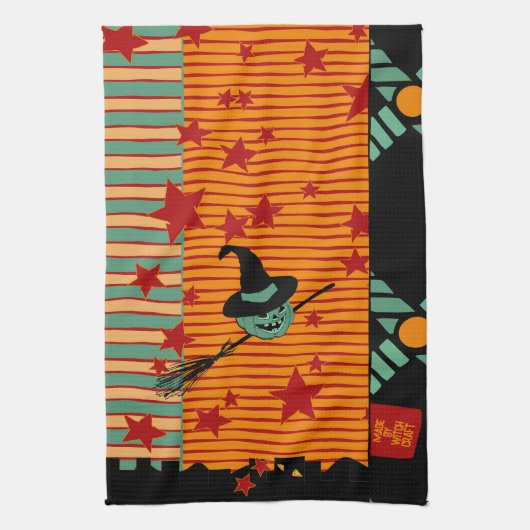 Starry Ride with Green Jack Tea Towel Geschirrtuch (Vertikal)