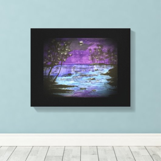 Starry River Print Leinwanddruck (Insitu (Holzboden))