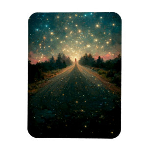 Starry Road Fantasy Landscape Sci-Fi Magnet