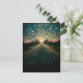 Starry Road Fantasy Landscape Sci-Fi Postkarte (Stehend Vorderseite)