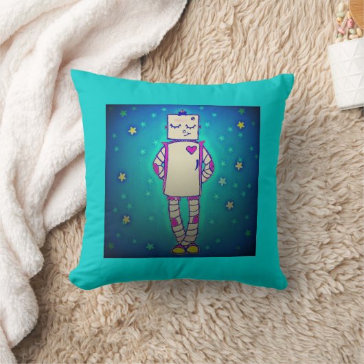 Starry Robot Throw Kissen (Decke)