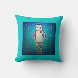 Starry Robot Throw Kissen