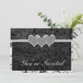 Starry Romance White Set Einladung (Stehend Vorderseite)