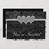 Starry Romance White Set Einladung (Vorne/Hinten)