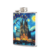Starry Sagrada Familia Barcelona Flachmann (Links)