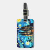 Starry Sagrada Familia Barcelona Gepäckanhänger (Vorderseite vertikal)