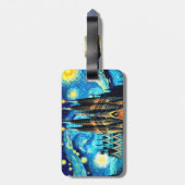 Starry Sagrada Familia Barcelona Gepäckanhänger (Rückseite vertikal)