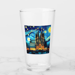 Starry Sagrada Familia Barcelona Glas
