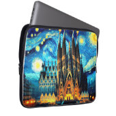 Starry Sagrada Familia Barcelona Laptopschutzhülle (Vorne Rechts)