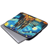 Starry Sagrada Familia Barcelona Laptopschutzhülle (Vorne Knopf)