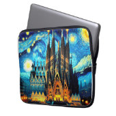 Starry Sagrada Familia Barcelona Laptopschutzhülle (Vorderseite Links)
