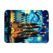 Starry Sagrada Familia Barcelona Magnet (Horizontal)