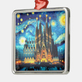 Starry Sagrada Familia Barcelona Ornament Aus Metall (Links)