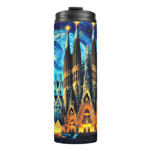 Starry Sagrada Familia Barcelona Thermosbecher (Vorderseite)