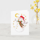 Starry Santa Snowman Grußkarte Karte (Gelbe Blume)