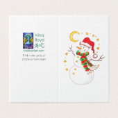 Starry Santa Snowman *Pack mit 25 Urlaubskarten* (Außenseite Aufgefaltet)