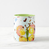 Starry Schmetterling, grüner Kaffee des Weckers Tasse (Zentrum)