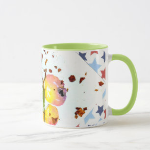 Starry Schmetterling, grüner Kaffee des Weckers Tasse