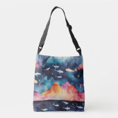 Starry Seascape Tragetaschen Mit Langen Trägern (Rückseite)