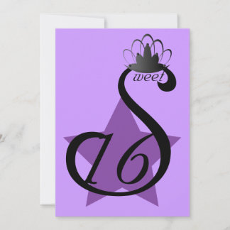 Starry Sepia Swan 16 . Geburtstag - Anpassen Einladung