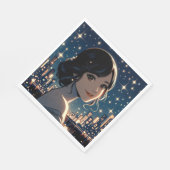 Starry Serenity Smile Serviette (Ecke)